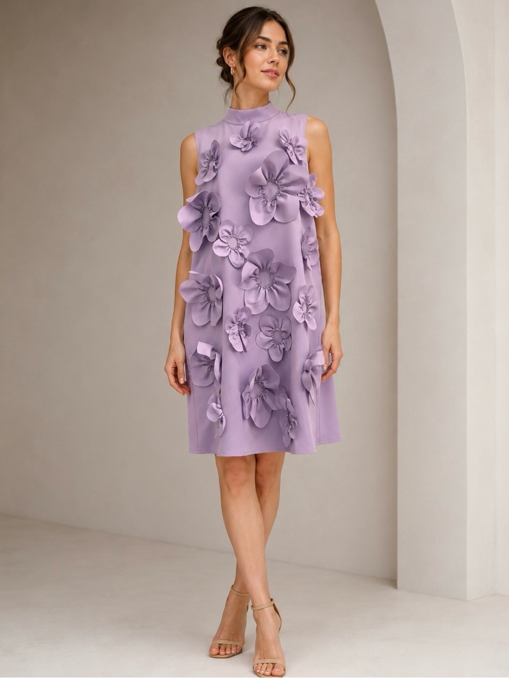 EY ESPECIALLY YOURS‎ Boutique Dimensional Floral Petal Dress Size 10